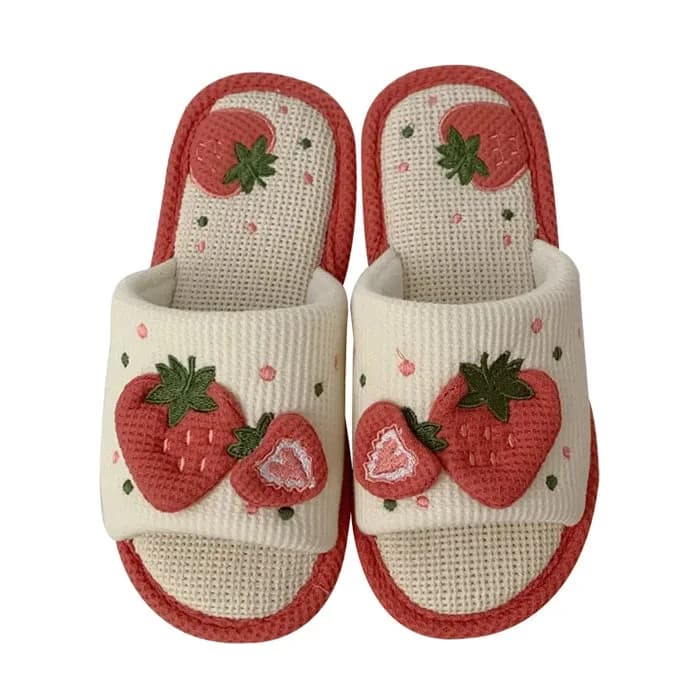 Cute Strawberry Slippers — view 1 Cute Strawberry Slippers — view 1