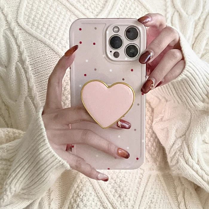 Heart Polka Dot iPhone Case — view 2 Heart Polka Dot iPhone Case — view 2