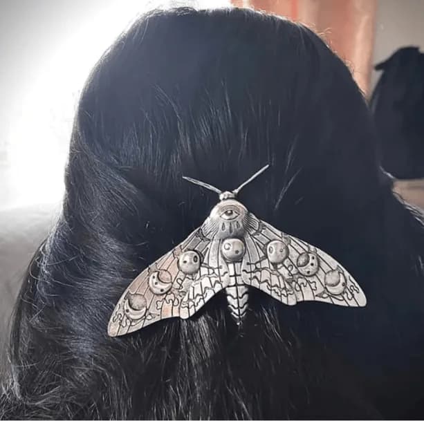 Moth Hair Clip — view 2 Moth Hair Clip — view 2
