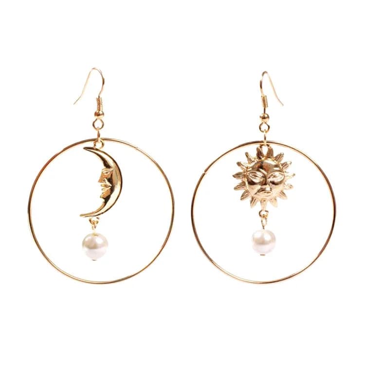 Balance of Sun & Moon Earrings — view 1 Balance of Sun & Moon Earrings — view 1