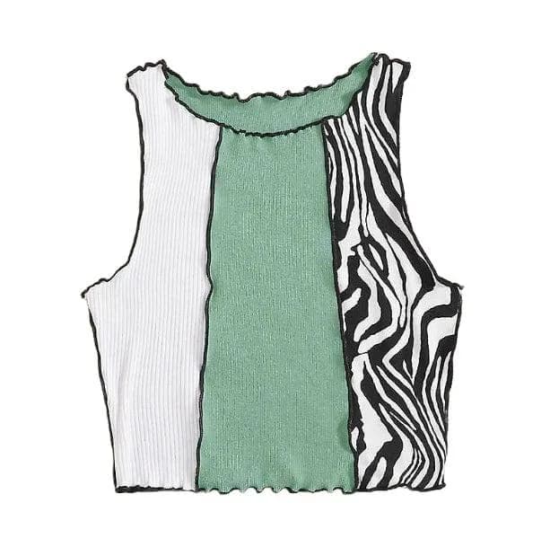 Y2K Zebra Crop Top — view 1 Y2K Zebra Crop Top — view 1