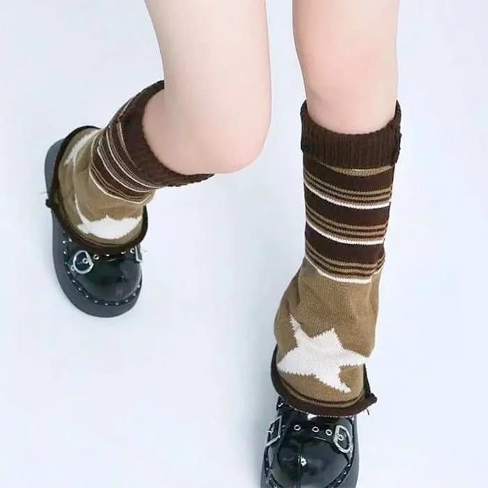 Star Striped Leg Warmers — view 2 Star Striped Leg Warmers — view 2
