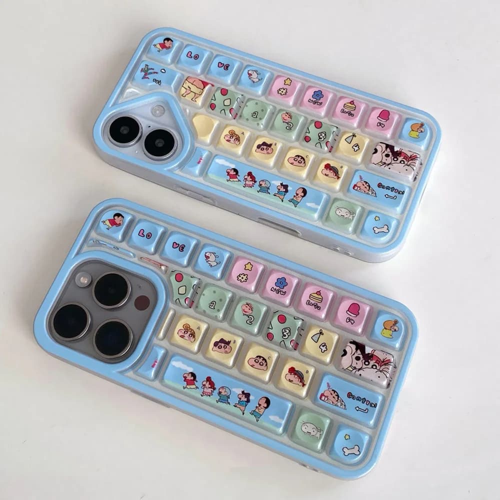Pastel Keyboard Aesthetic iPhone Case — view 2 Pastel Keyboard Aesthetic iPhone Case — view 2