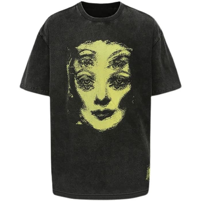 Grunge Ghost Face Graphic T-Shirt — view 2 Grunge Ghost Face Graphic T-Shirt — view 2