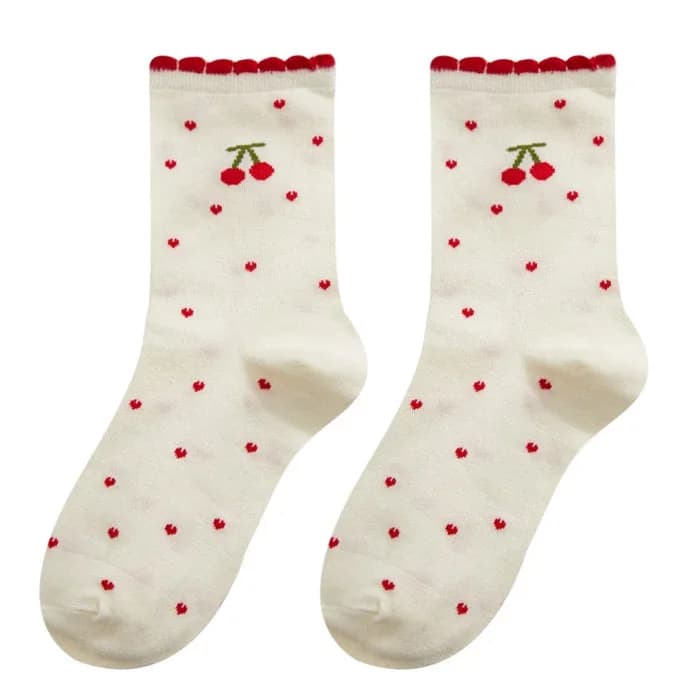 Cutie Embroidered Socks — view 1 Cutie Embroidered Socks — view 1