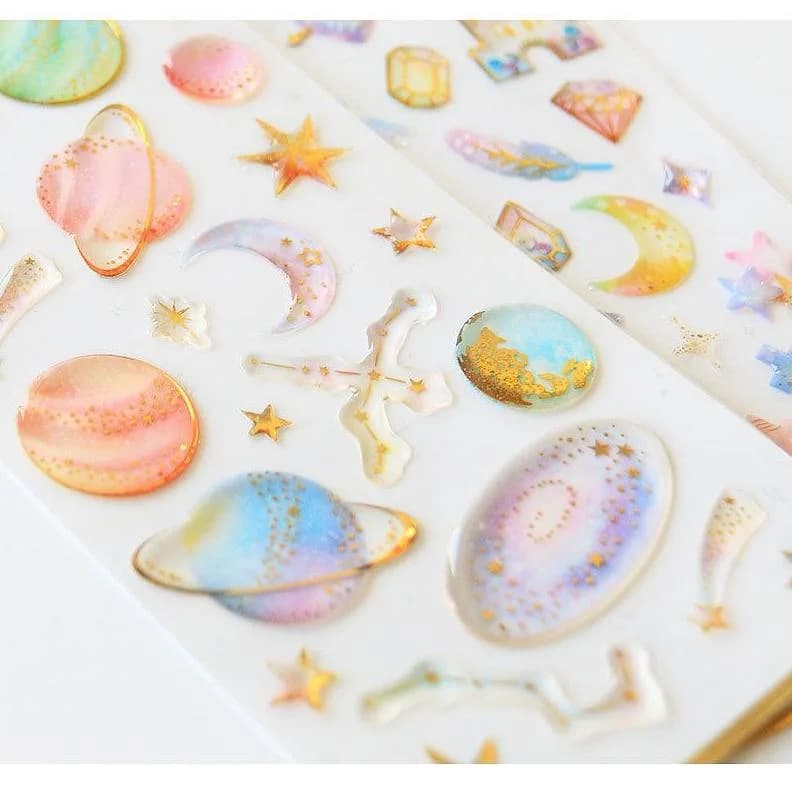 Milky Galaxy Stickers — view 2 Milky Galaxy Stickers — view 2