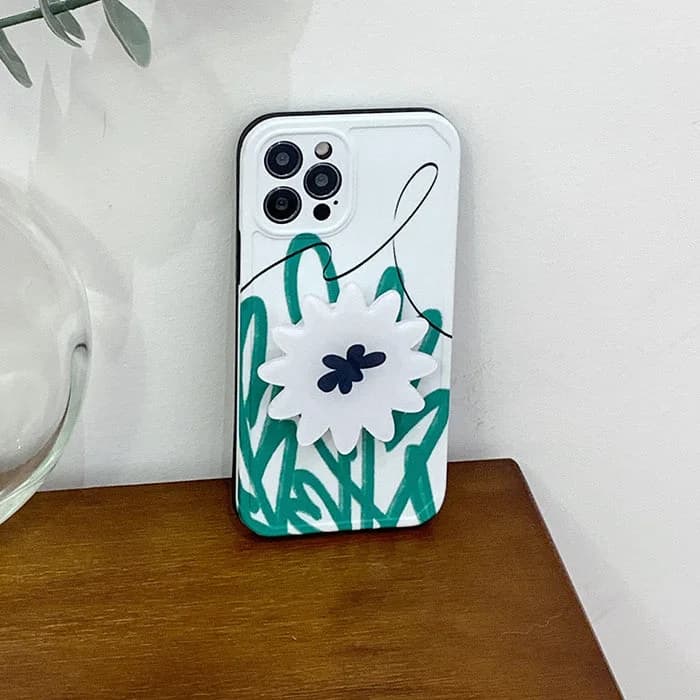 Sage Green Flower iPhone Case — view 2 Sage Green Flower iPhone Case — view 2