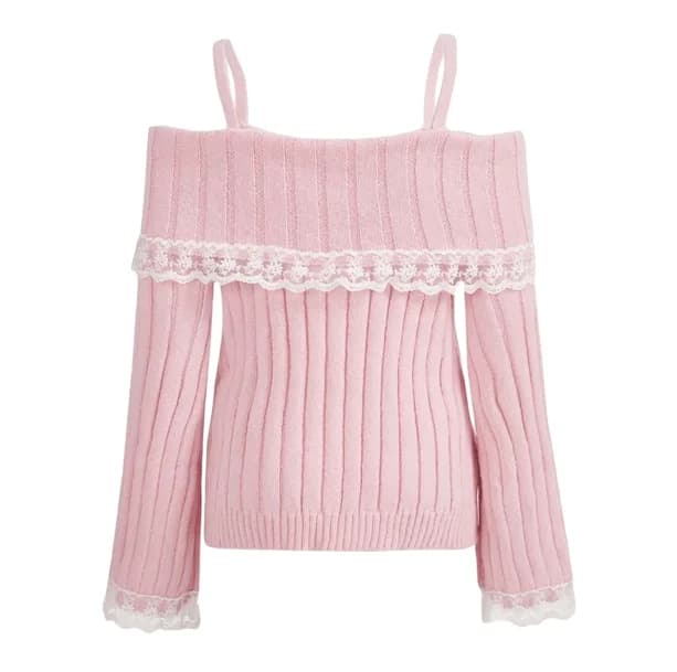 Coquette Off Shoulder Sweater — view 2 Coquette Off Shoulder Sweater — view 2