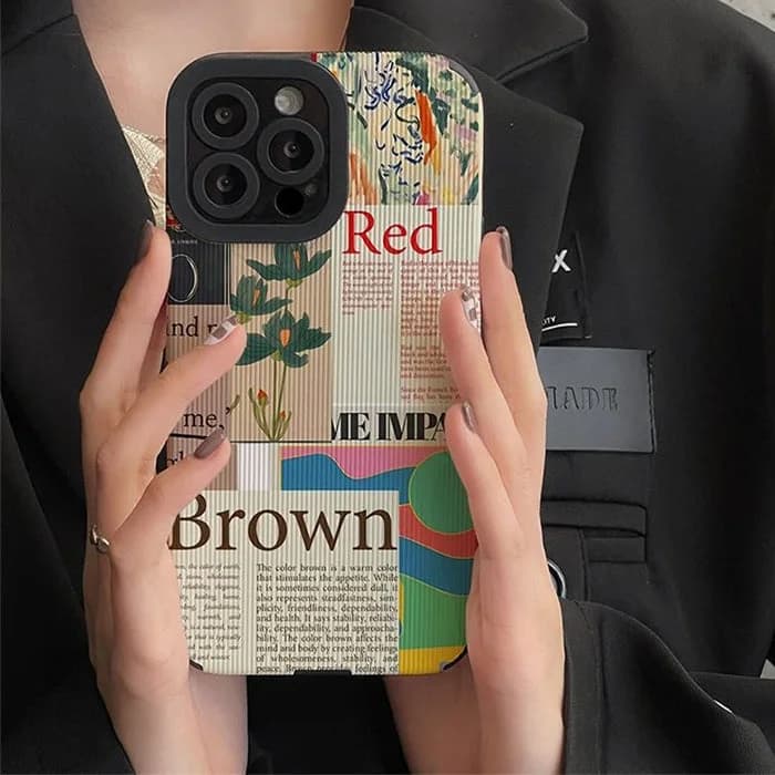 Red & Brown iPhone Case — view 2 Red & Brown iPhone Case — view 2