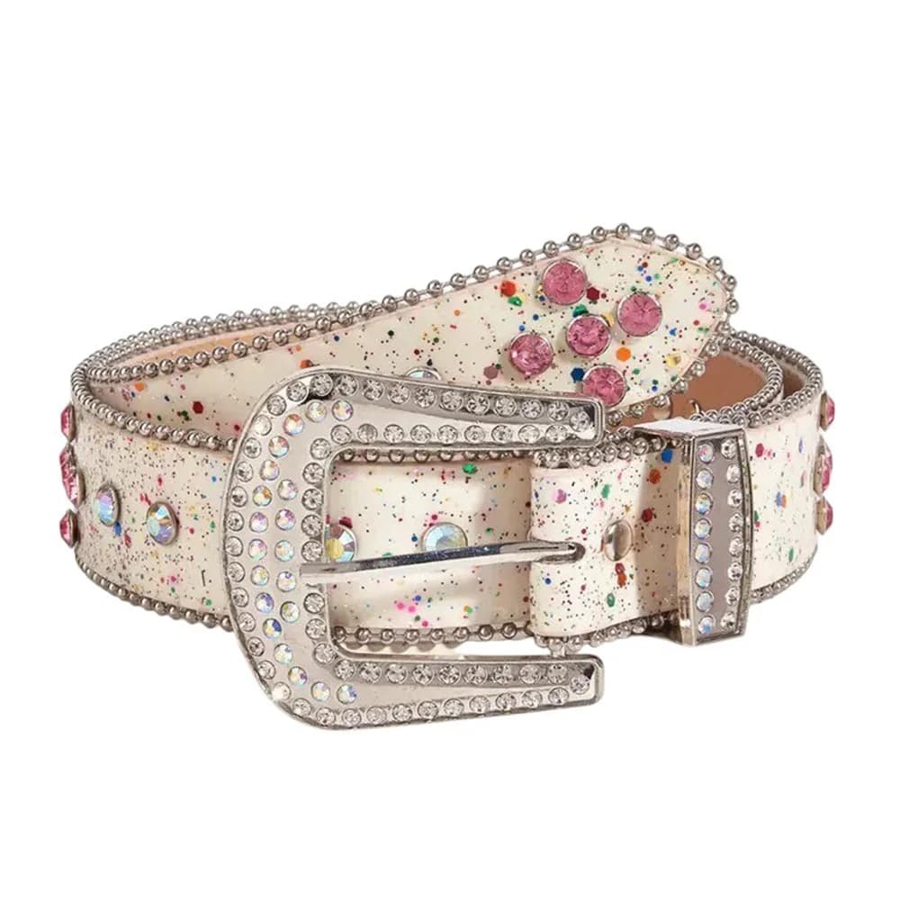 Early 2000s Rhinestone Buckle Belt — view 1 Early 2000s Rhinestone Buckle Belt — view 1