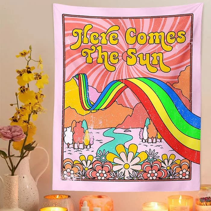 Here Comes The Sun Tapesrty — view 2 Here Comes The Sun Tapesrty — view 2