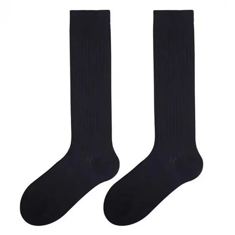 Basic Ribbed Knee High Socks — view 2 Basic Ribbed Knee High Socks — view 2