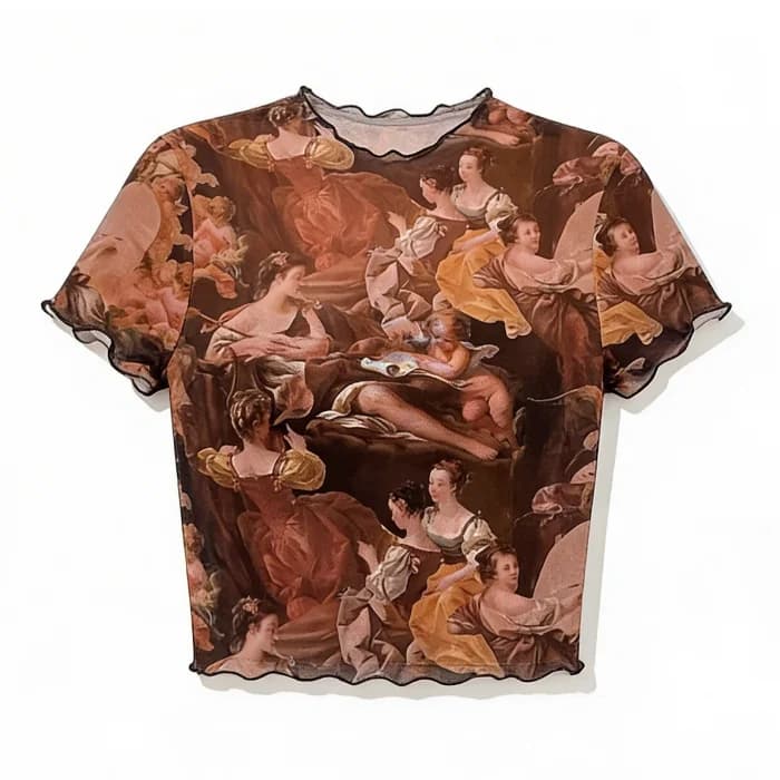Vintage Gallery Mesh Crop Top — view 1 Vintage Gallery Mesh Crop Top — view 1