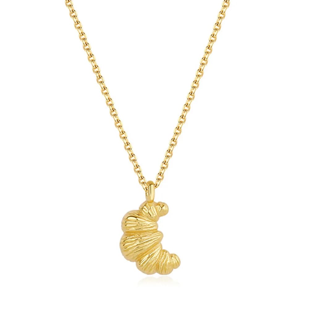 French Girl Croissant Necklace — view 1 French Girl Croissant Necklace — view 1