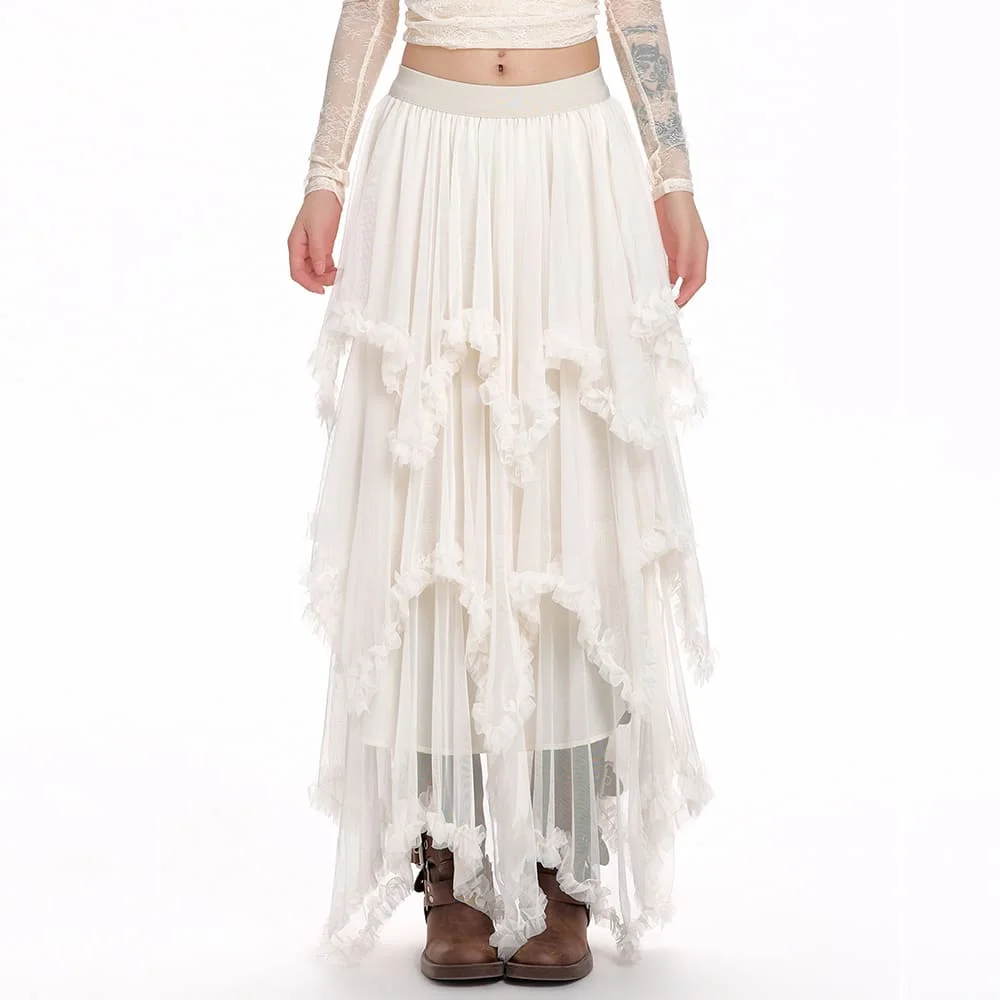 Cotton Candy Ruffle Layered Skirt — view 1 Cotton Candy Ruffle Layered Skirt — view 1
