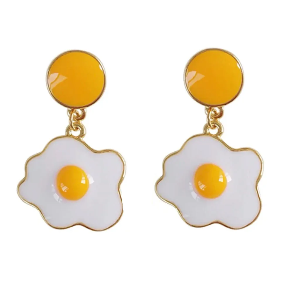 Fried Egg Earrings — view 1 Fried Egg Earrings — view 1