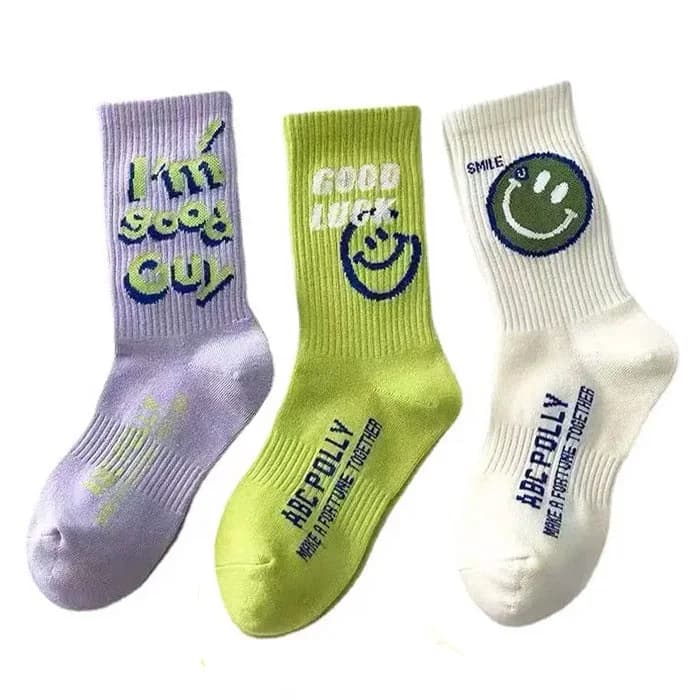 Smiley Face 3 Pack Socks — view 1 Smiley Face 3 Pack Socks — view 1
