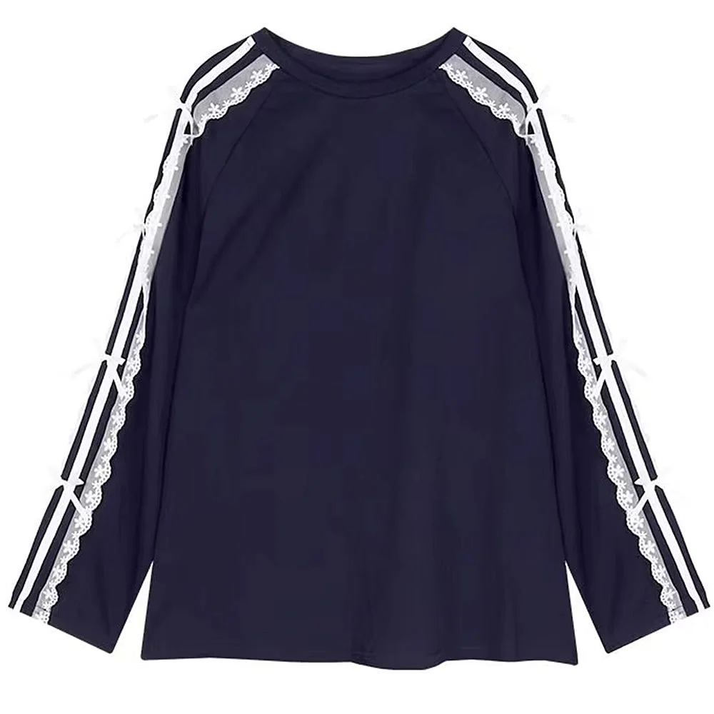 Blokette Side Stripe Lace Long Sleeve — view 1 Blokette Side Stripe Lace Long Sleeve — view 1