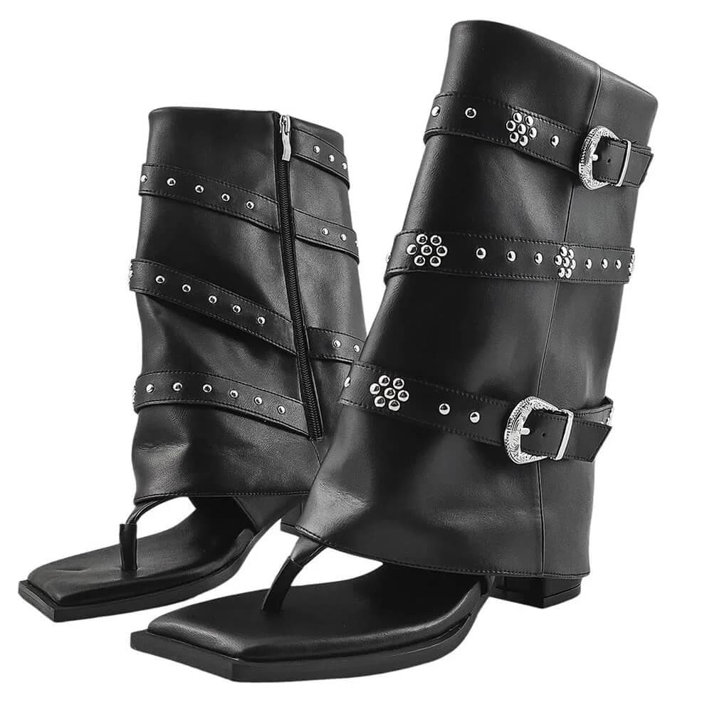 Pretty Please Heeled Sandal Boots — view 2 Pretty Please Heeled Sandal Boots — view 2