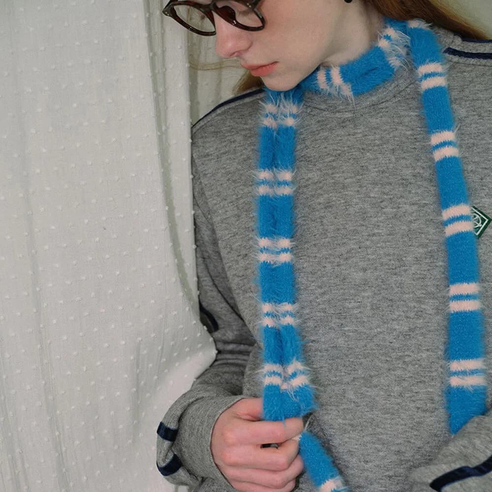 Teen Craft Striped Skinny Scarf — view 2 Teen Craft Striped Skinny Scarf — view 2