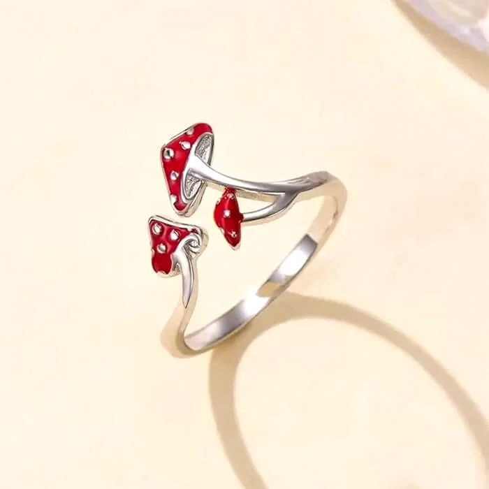 Fairy Aesthetic Mushroom Ring — view 2 Fairy Aesthetic Mushroom Ring — view 2