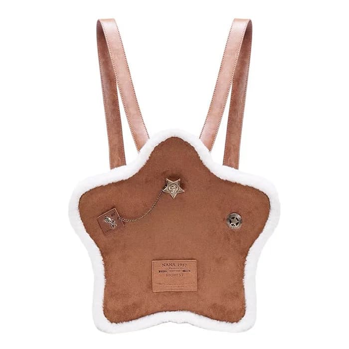 Vanilla Girl Sheepskin Star Backpack — view 1 Vanilla Girl Sheepskin Star Backpack — view 1