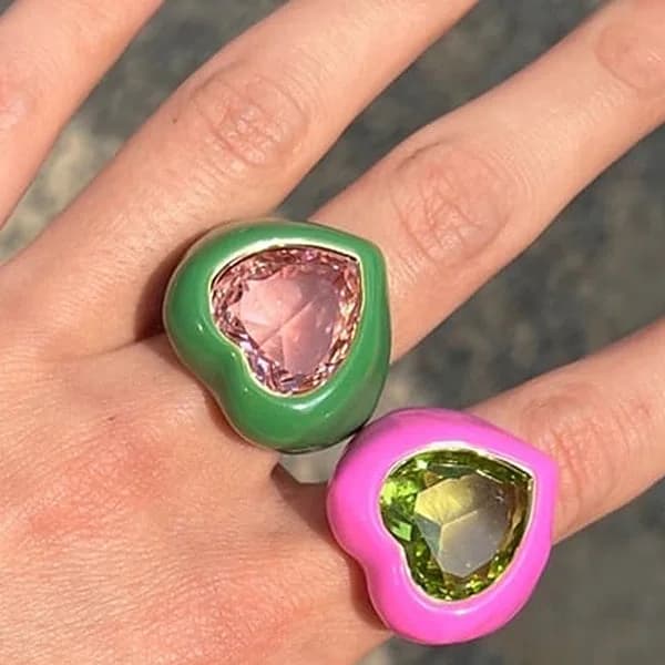 Y2K Chunky Heart Ring — view 2 Y2K Chunky Heart Ring — view 2