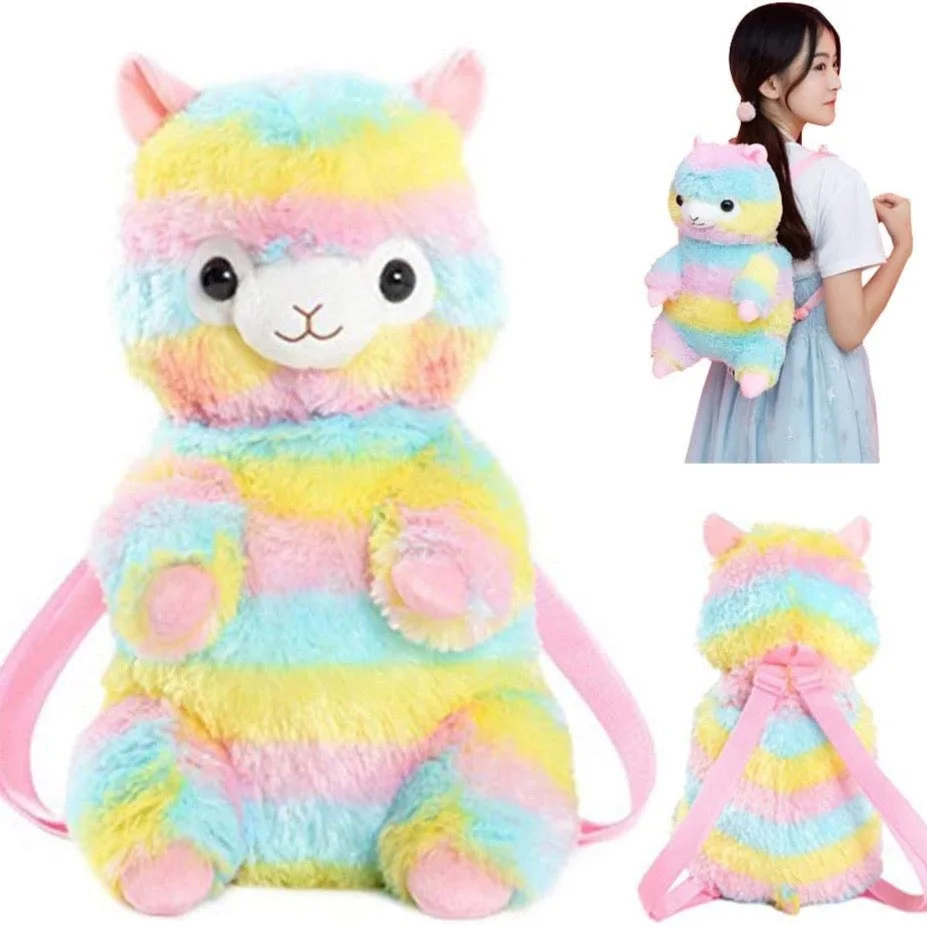 Rainbow Alpaca Backpack — view 1 Rainbow Alpaca Backpack — view 1