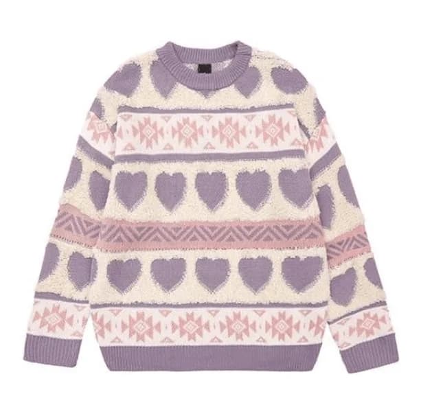 Pastel Hearts Sweater — view 1 Pastel Hearts Sweater — view 1