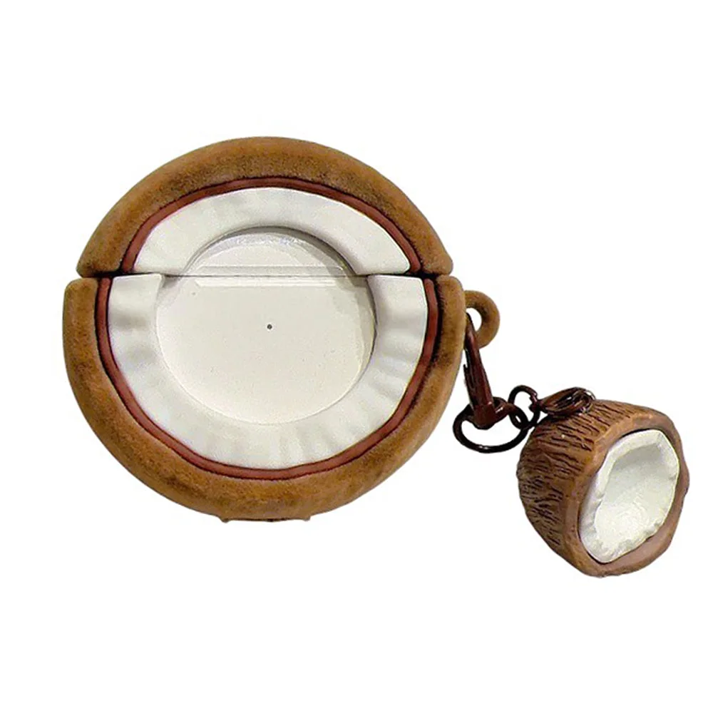 Coconut AirPods Case with Keychain — view 1 Coconut AirPods Case with Keychain — view 1