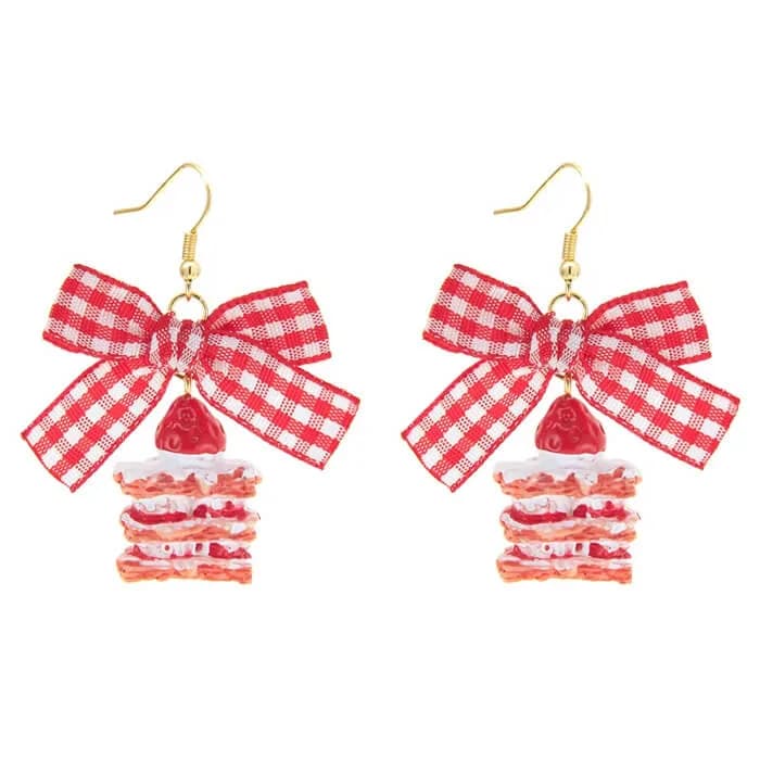 Strawberry Cake Earrings — view 1 Strawberry Cake Earrings — view 1
