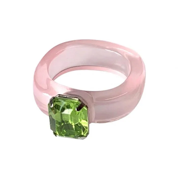 Y2K Rhinestone Chunky Ring — view 1 Y2K Rhinestone Chunky Ring — view 1