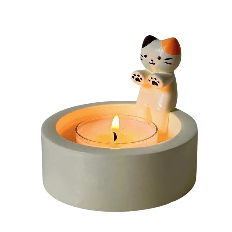 Cat Warming Paws Candle Holder — view 2 Cat Warming Paws Candle Holder — view 2