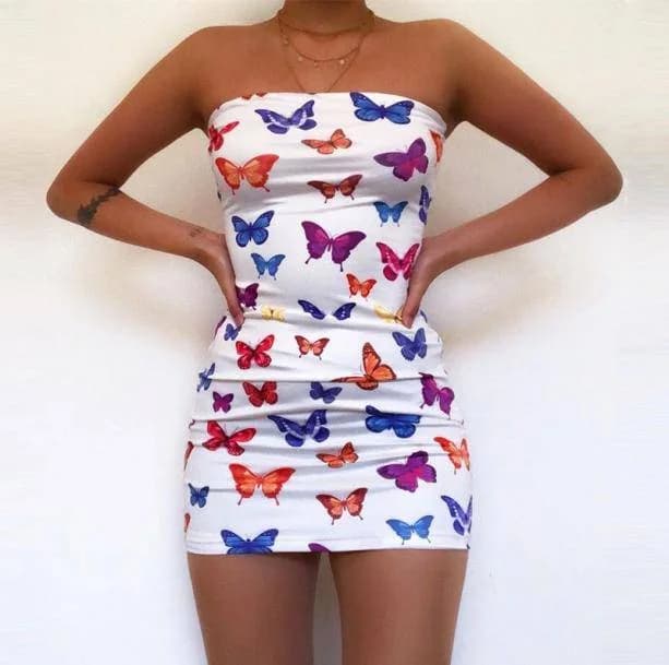 Aesthetic Butterfly Mini Dress — view 2 Aesthetic Butterfly Mini Dress — view 2