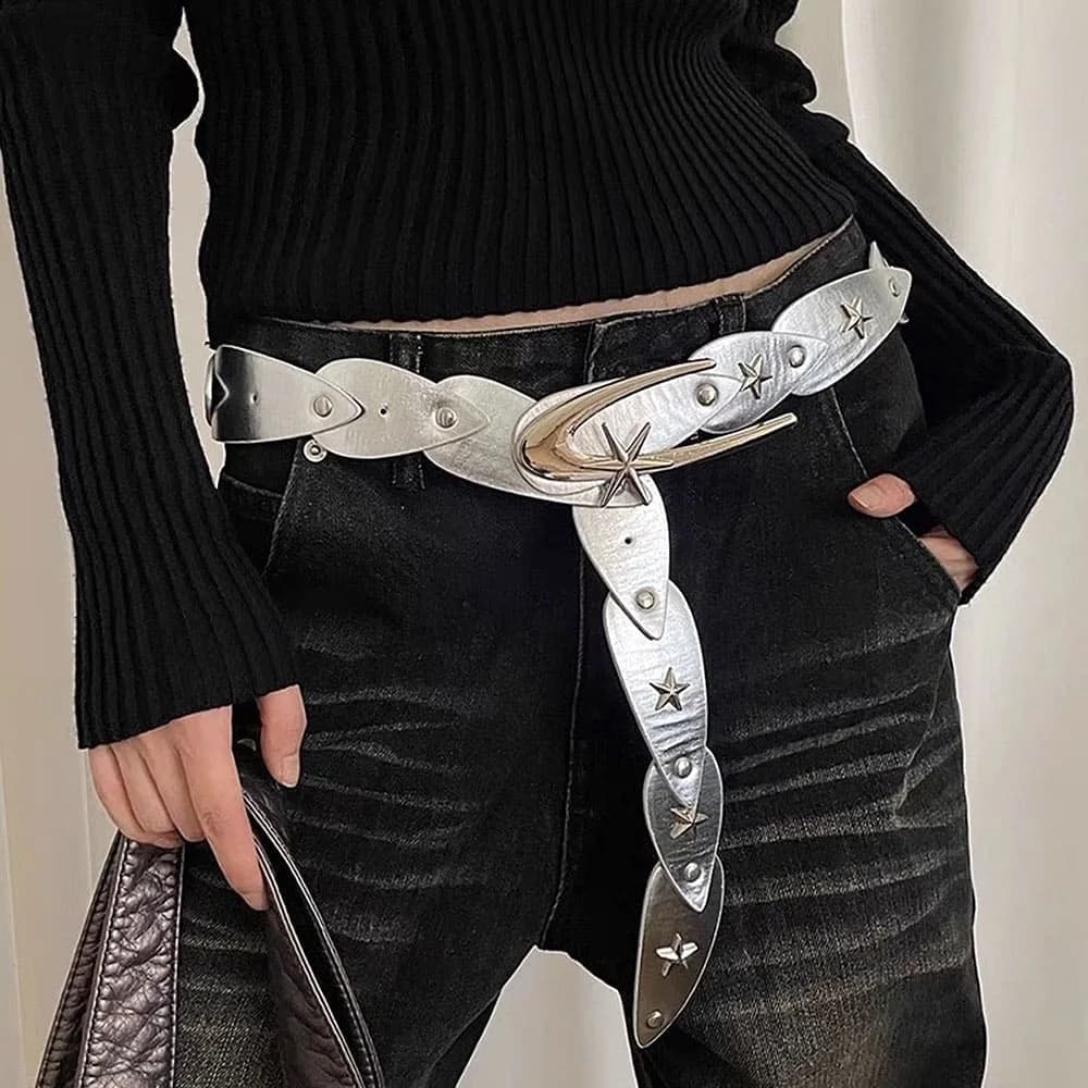 Star Girl Silver Belt — view 2 Star Girl Silver Belt — view 2