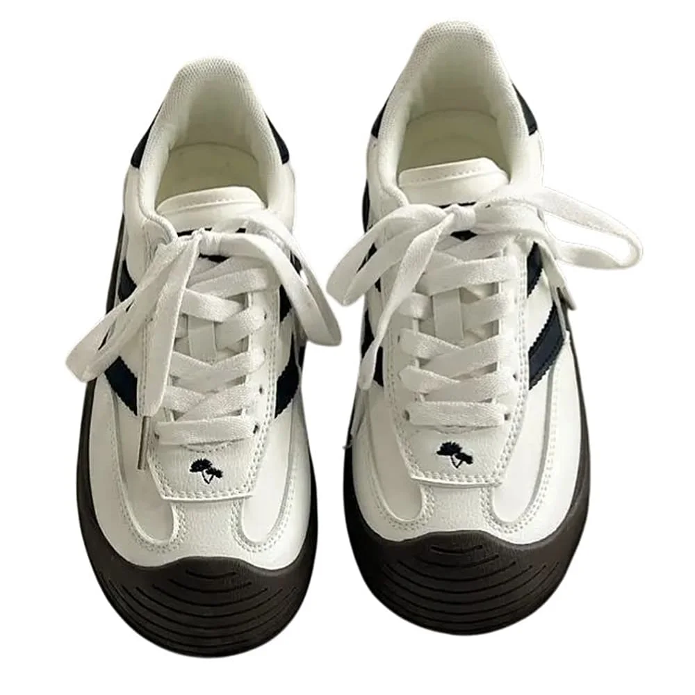 Teen Craft White & Black Stripe Sneakers — view 2 Teen Craft White & Black Stripe Sneakers — view 2