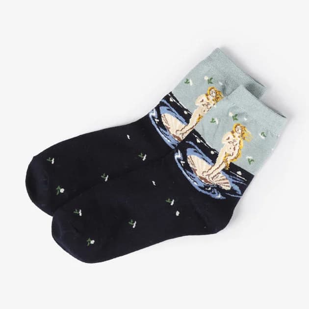 2.0 Birth of Venus Botticelli Socks — view 2 2.0 Birth of Venus Botticelli Socks — view 2