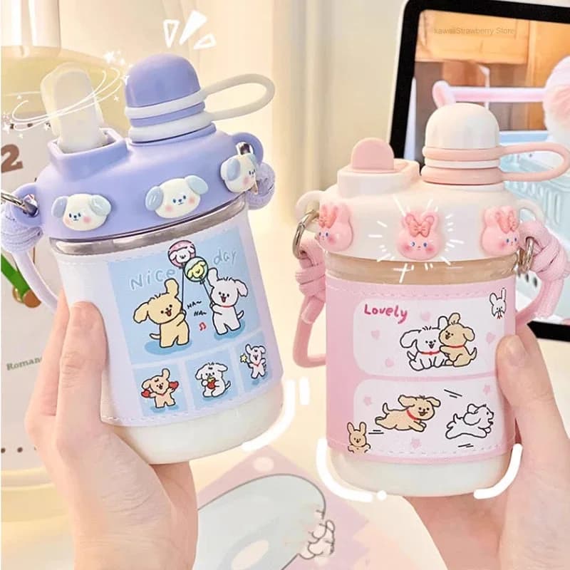Kawaii Animal Cuties Water Bottle — view 2 Kawaii Animal Cuties Water Bottle — view 2