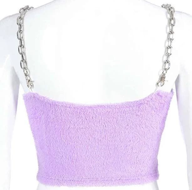 Soft Lavender Crop Top — view 2 Soft Lavender Crop Top — view 2