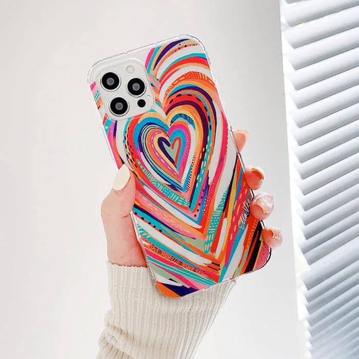 Colorful Heart iPhone Case — view 2 Colorful Heart iPhone Case — view 2