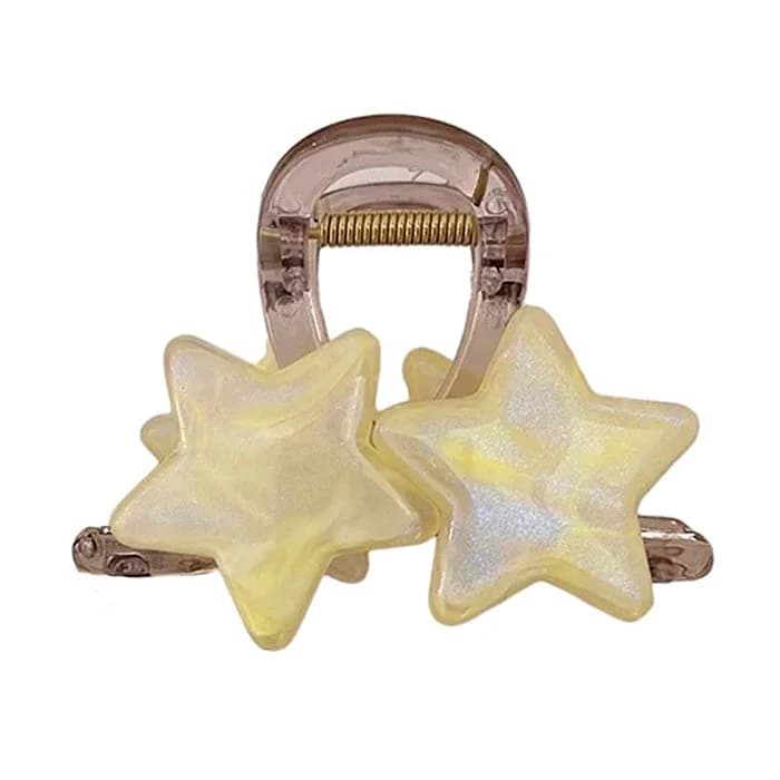 Pastel Star Double Hair Claw — view 1 Pastel Star Double Hair Claw — view 1