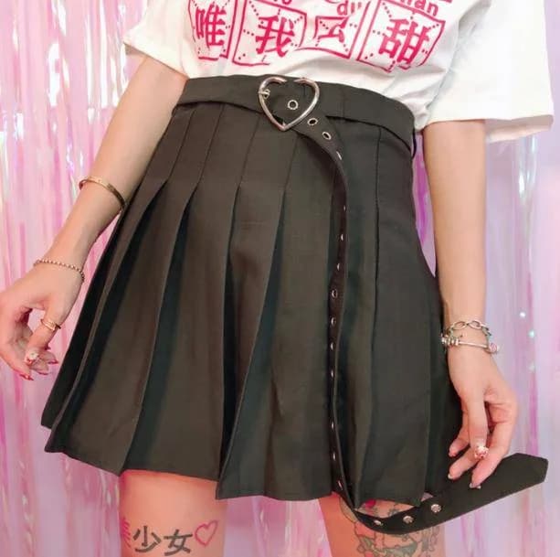Heart Buckle Mini Skirt — view 2 Heart Buckle Mini Skirt — view 2