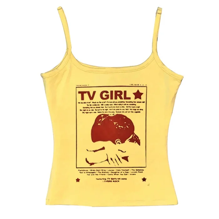TV Girl Y2K Aesthetic Tank Top — view 1 TV Girl Y2K Aesthetic Tank Top — view 1