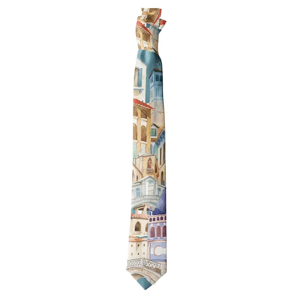 Venice Print Tie — view 2 Venice Print Tie — view 2