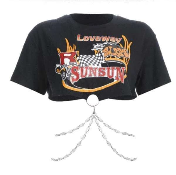 Aesthetic Top With Chains — view 1 Aesthetic Top With Chains — view 1