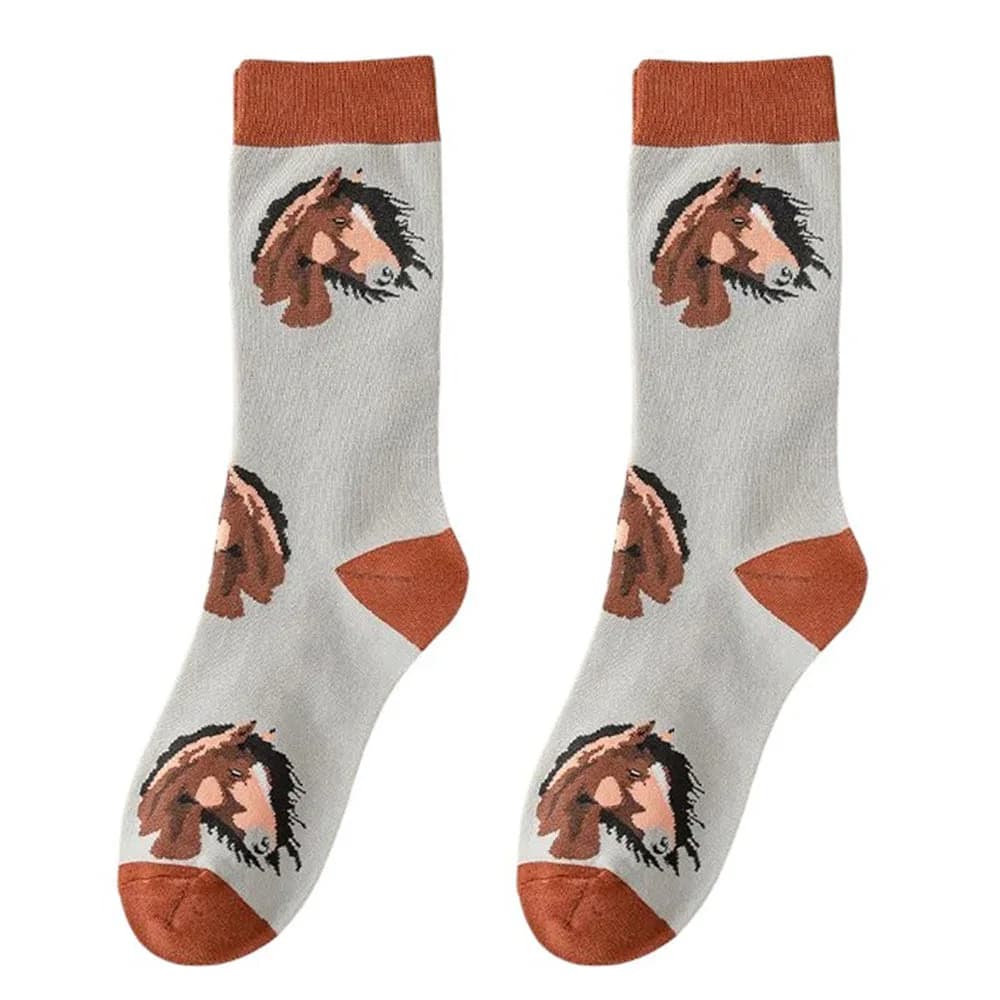 Horse Print Socks — view 1 Horse Print Socks — view 1