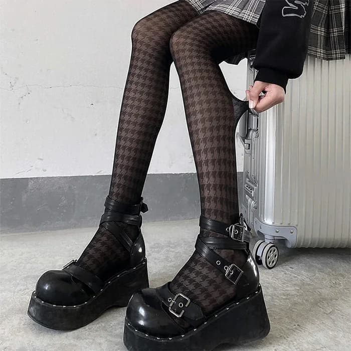 Houndstooth Tights — view 1 Houndstooth Tights — view 1