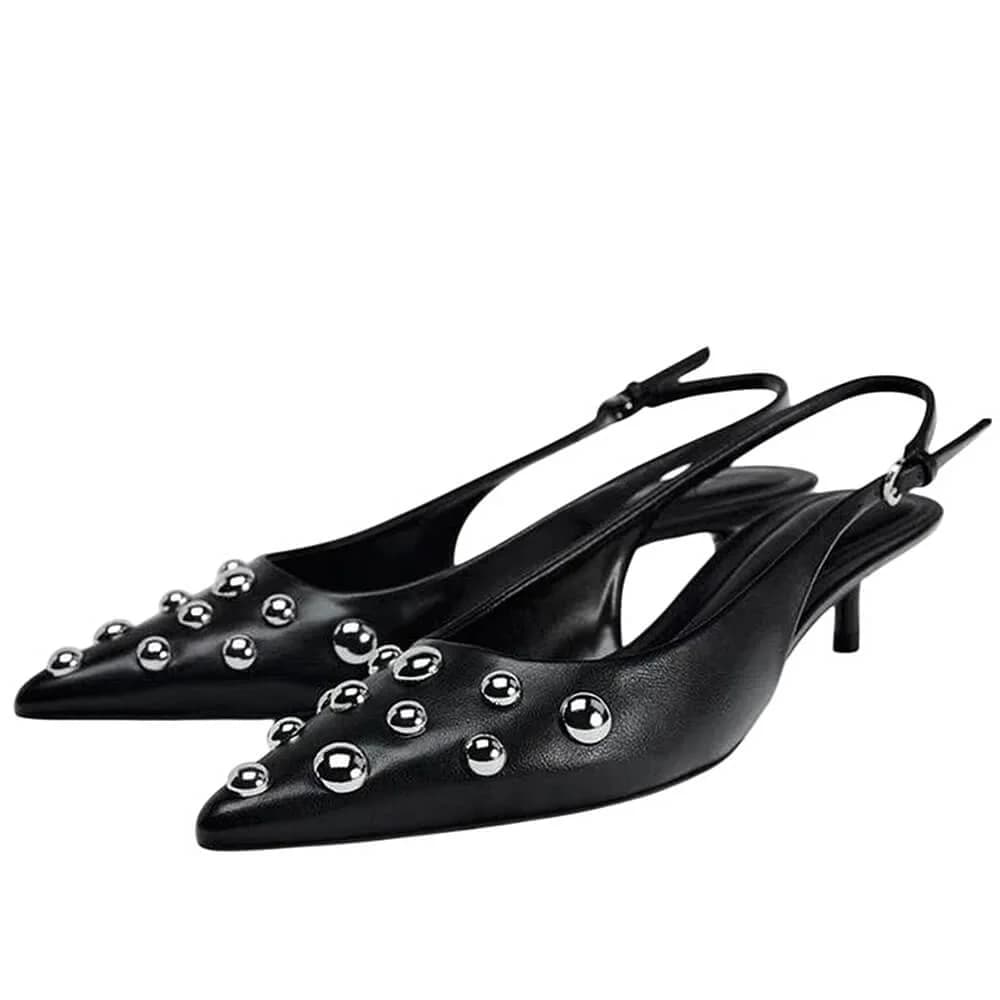 Rebel Muse Stud Slingback Heels — view 1 Rebel Muse Stud Slingback Heels — view 1