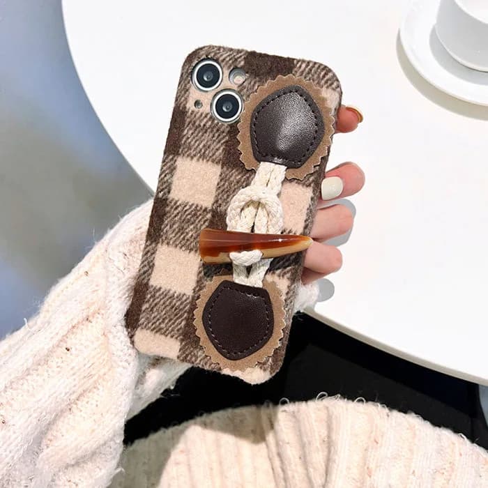 Plaid Buckle iPhone Case — view 2 Plaid Buckle iPhone Case — view 2