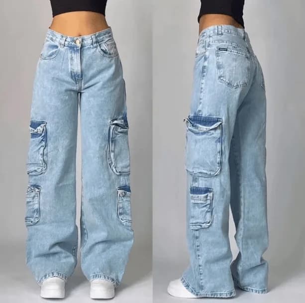 Sky Blue Street Style Jeans — view 2 Sky Blue Street Style Jeans — view 2